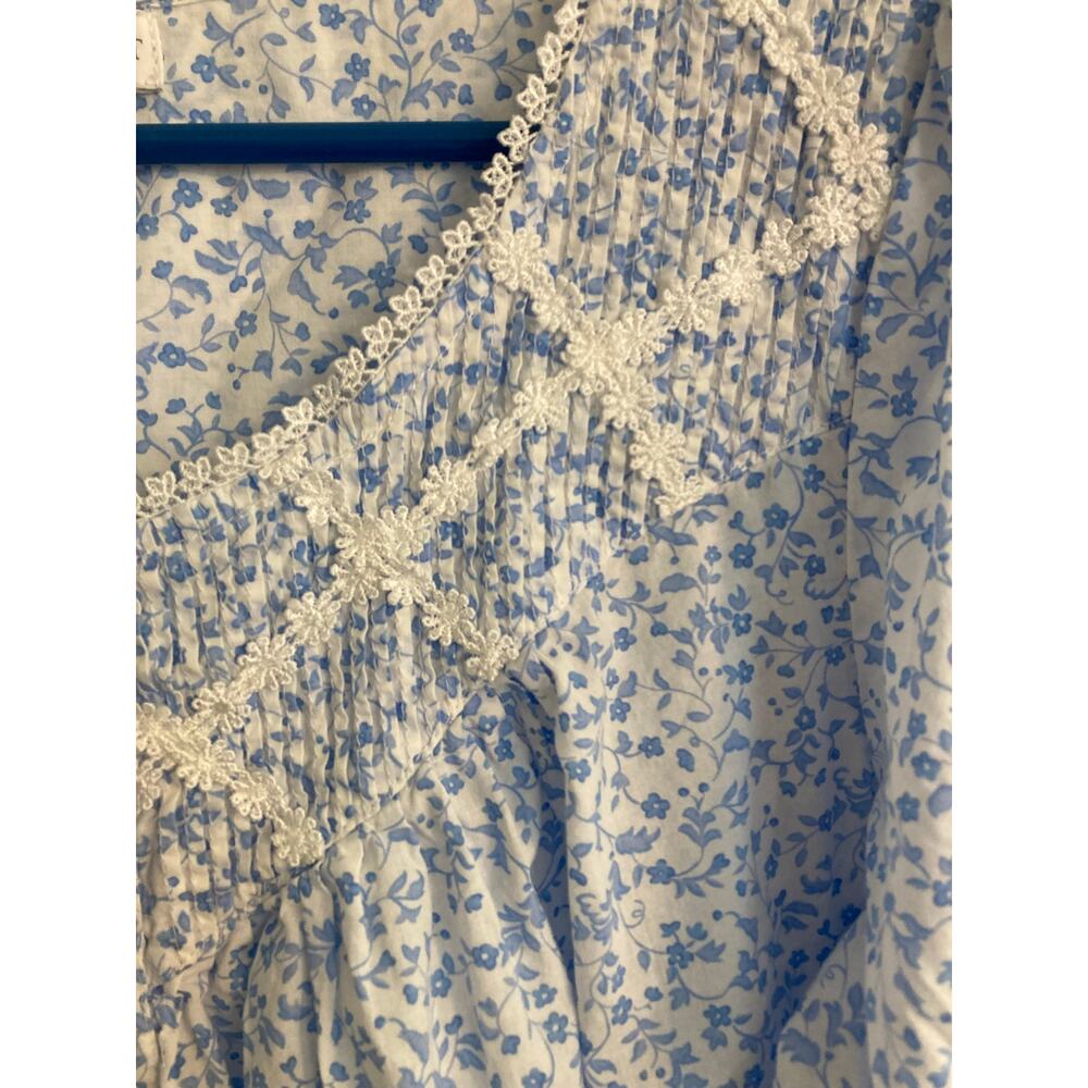 Eileen West - Floral w/Flower Lace Granny Core/Cottage Core/Luxury Nightgown-M - Picture 3 of 11